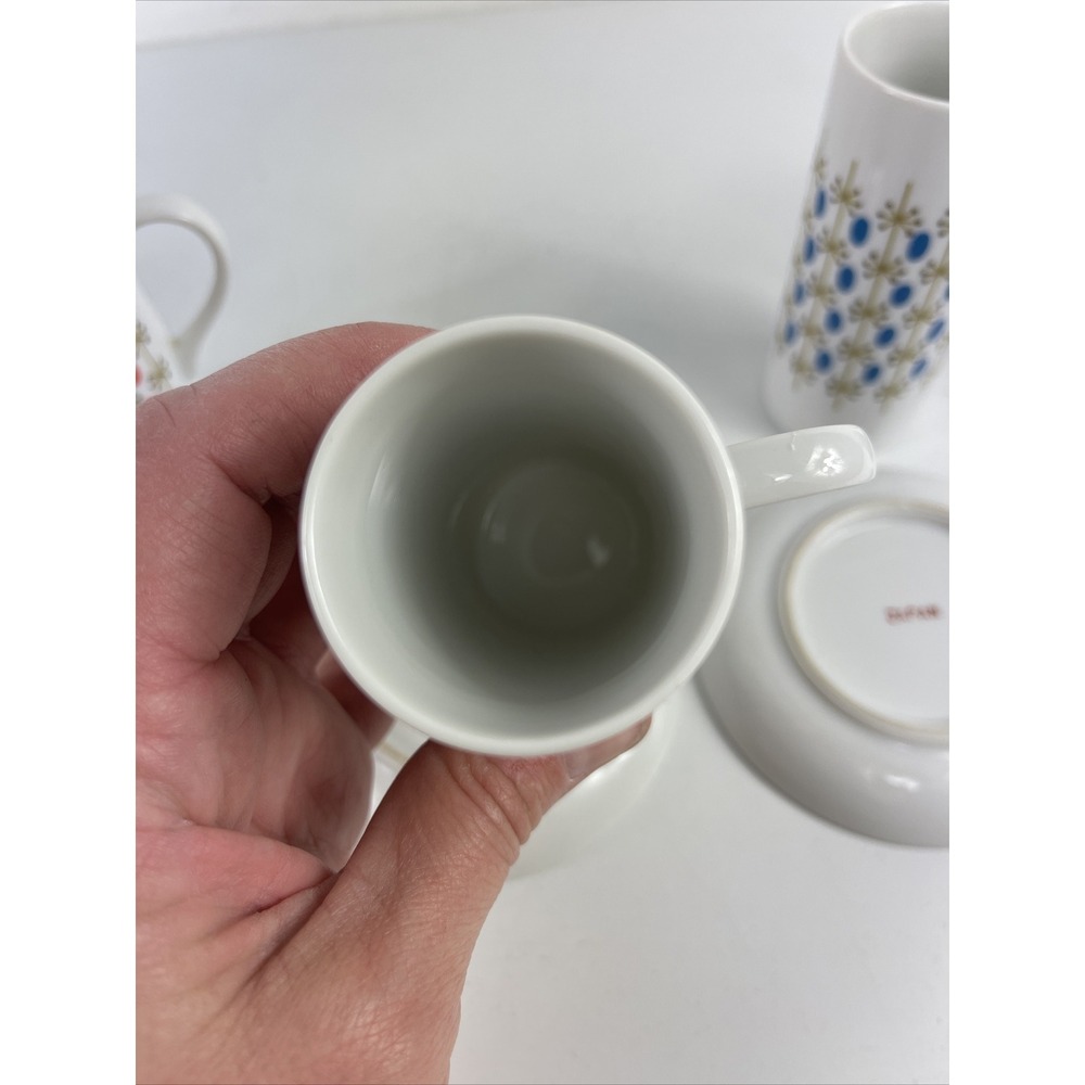 MCM Mid Century Set Of 5 Different Colored Sake, Espresso Drink Cups Atomic Vtg - Picture 9 of 16